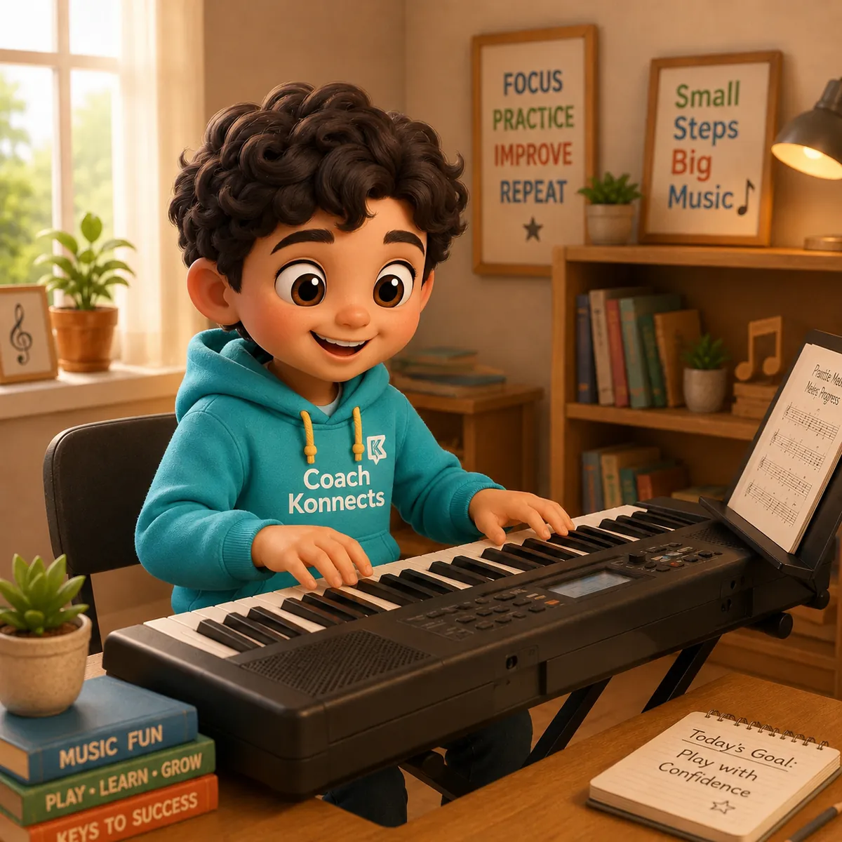 Piano student